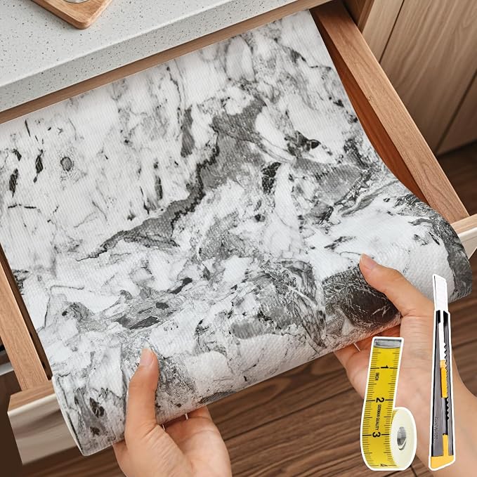 Drawer and Shelf Liner for Kitchen Cabinet: 17 in X 20 Ft Non Slip Waterproof - Image 9
