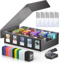 Trading Card Storage Box 5-Row 3900+ Capacity, TCG MTG Card Case by MORCCO