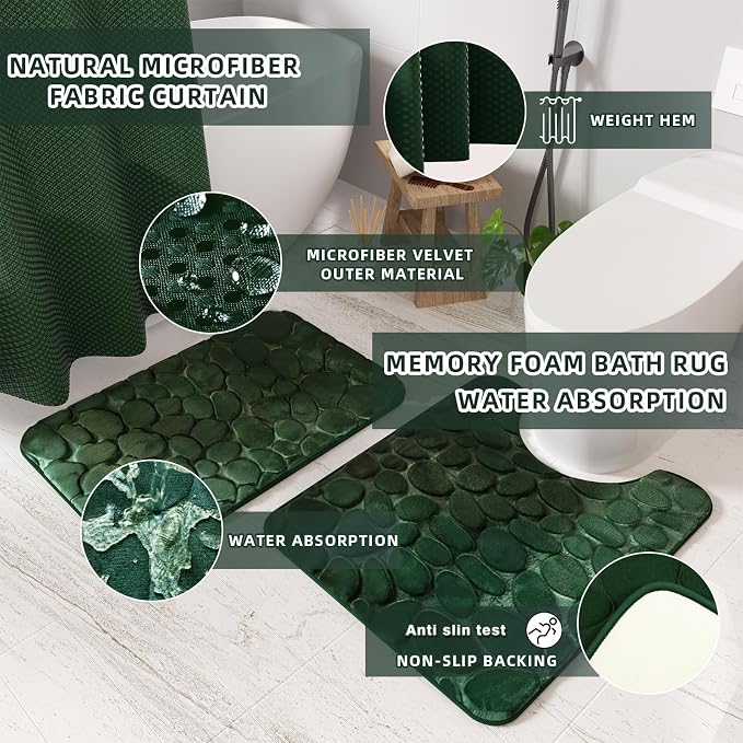 Bathroom Set- 25PC Green Bathroom Sets, Bathroom Set - Image 6