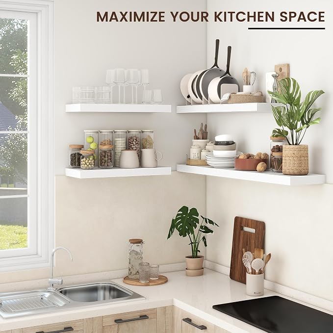 Floating Shelves for Wall, Engineered Wood Wall Shelves - Image 7