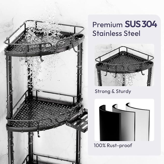 SWTYMIKI Corner Shower Caddy Standing - Image 6