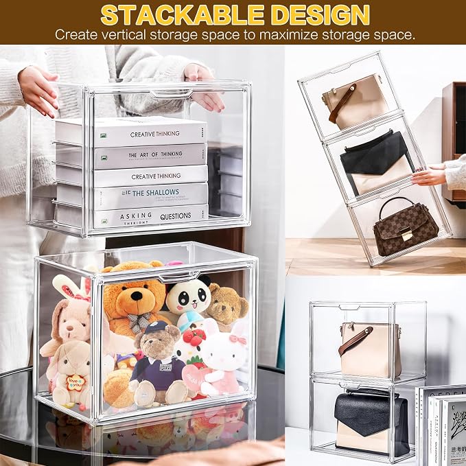 ULENDIS 4 Packs Plastic Purse Storage Organizer - Image 4