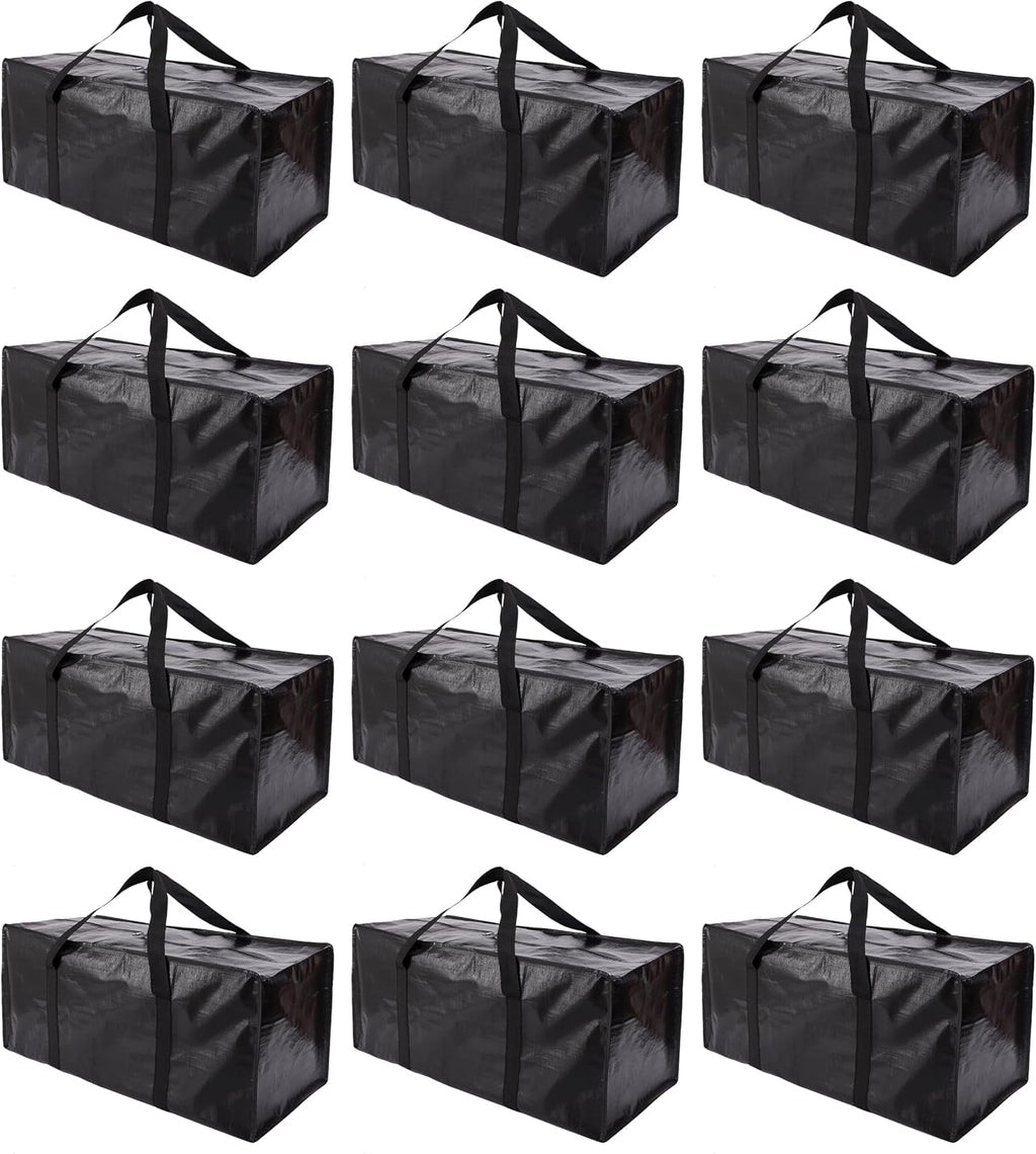 Extra Large Moving Bags with Zippers & Carrying Handles, Heavy-Duty