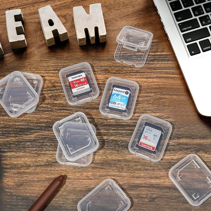 NUOMI 15Pcs SD/SDHC Memory Card Case Holder, Standard SD Plastic Storage Boxes - Image 7