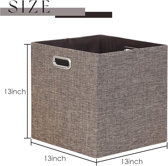 Cube Storage Bins 13×13 Linen Foldable Box - Image 3