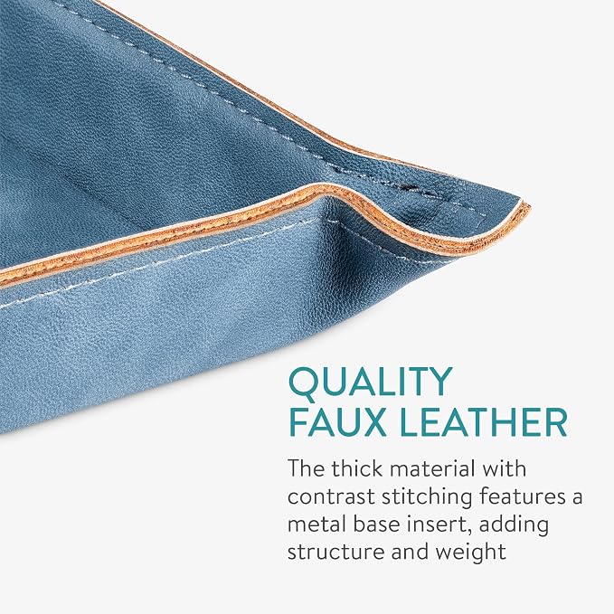 Navaris Faux Leather Tray Set - Image 5