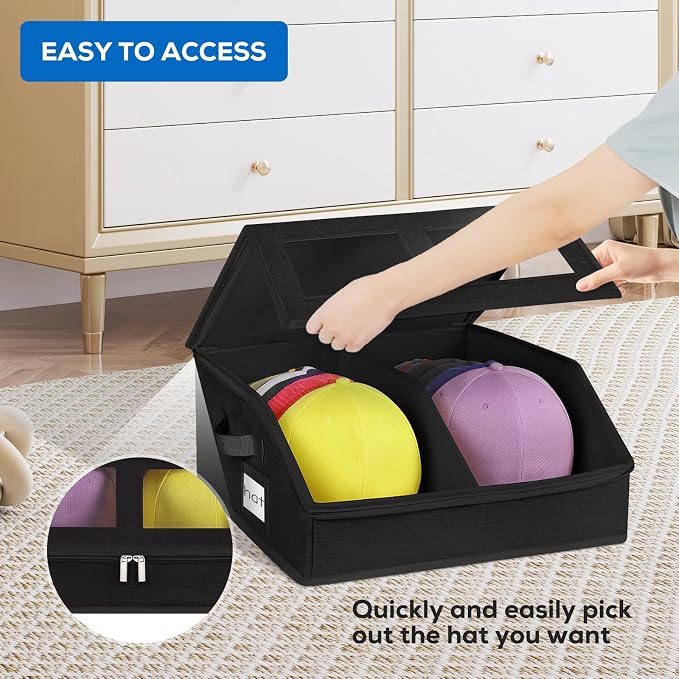 2 Pack Hat Storage for Baseball Caps-Holds Up to 48 Caps, Hat Organizer for - Image 5