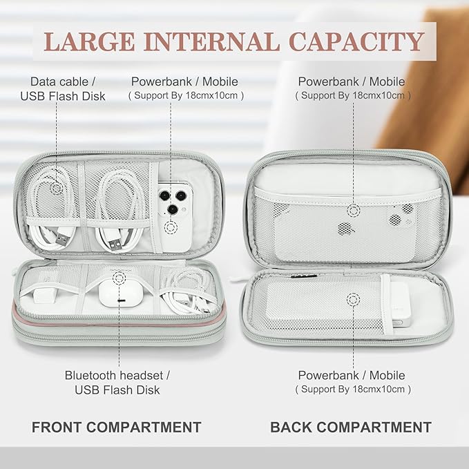 FYY Travel Cable Organizer Bag Pouch Electronic Accessories Carry Case Portable - Image 3