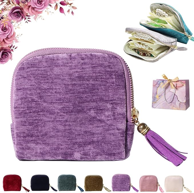 Travel Jewelry Case, Portable Jewelry Storage Bag, Compact Foldable Five by Unknown