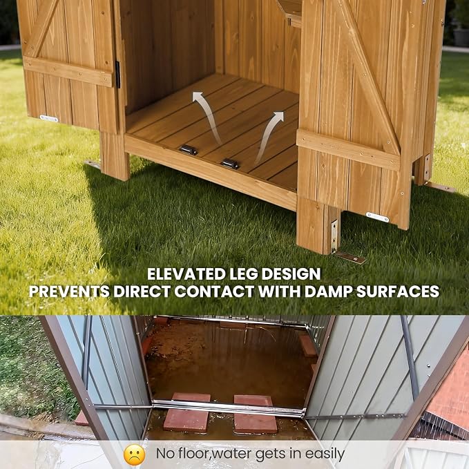 Wooden Outdoor Storage Shed - Image 6