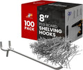 100 Pack PEG Board Pegboard Shelving Hooks 8" Length Wholesale Lot by FactorDuty