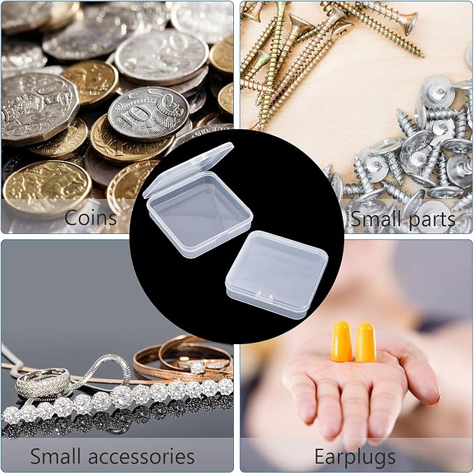 SATINIOR 24 Packs Small Clear Plastic Beads Storage Containers Box - Image 6