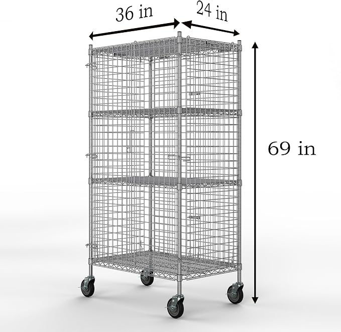 24" W x 36" L x 69" H Heavy Duty Utility Commercial Grade Metal Storage NSF - Image 2