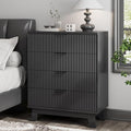 Fluted Nightstand, 31.5" Wide Side Table by Xixini