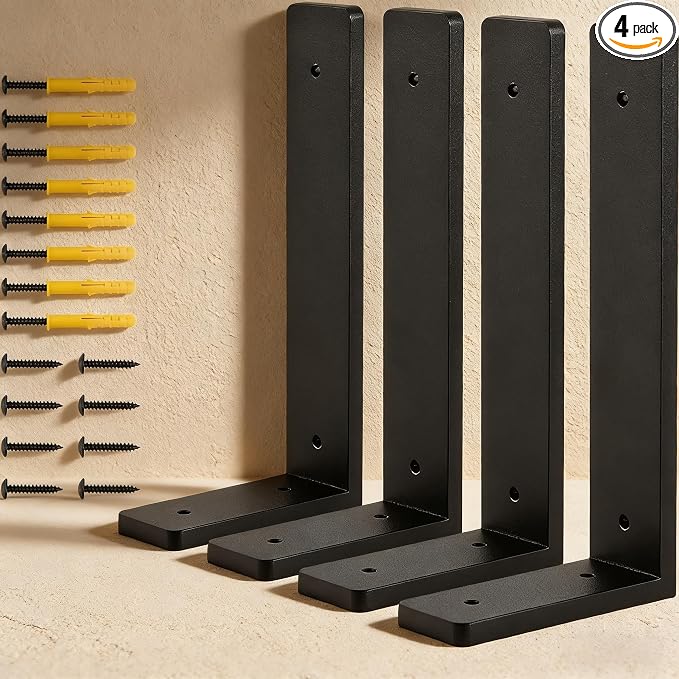 8"x 4"Shelf Brackets, die-cast Formation, Vertical Angle, Premium Alloy Metal by Firmetal