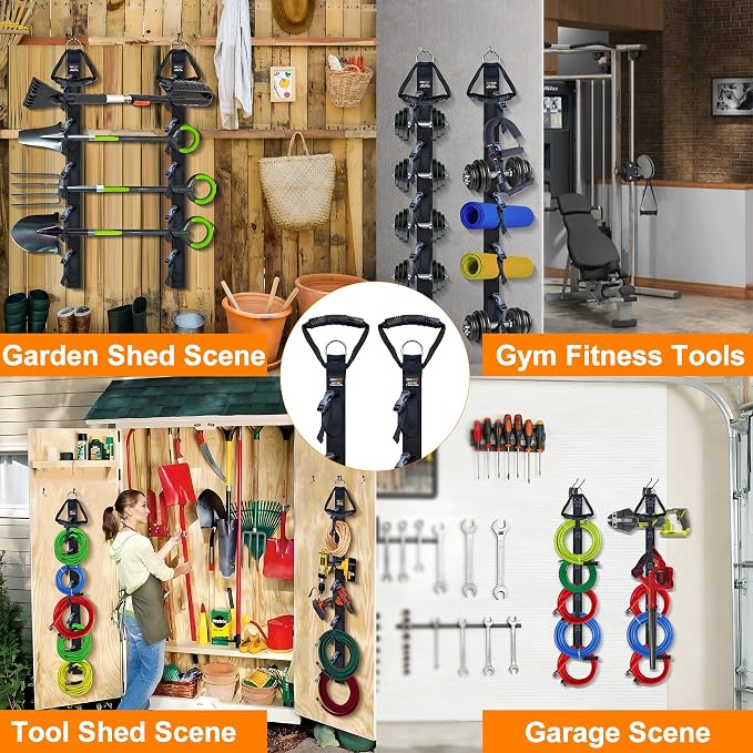 Extension Cord Organizer, Extension Cord Holder, Garage Garden Storage Straps - Image 6