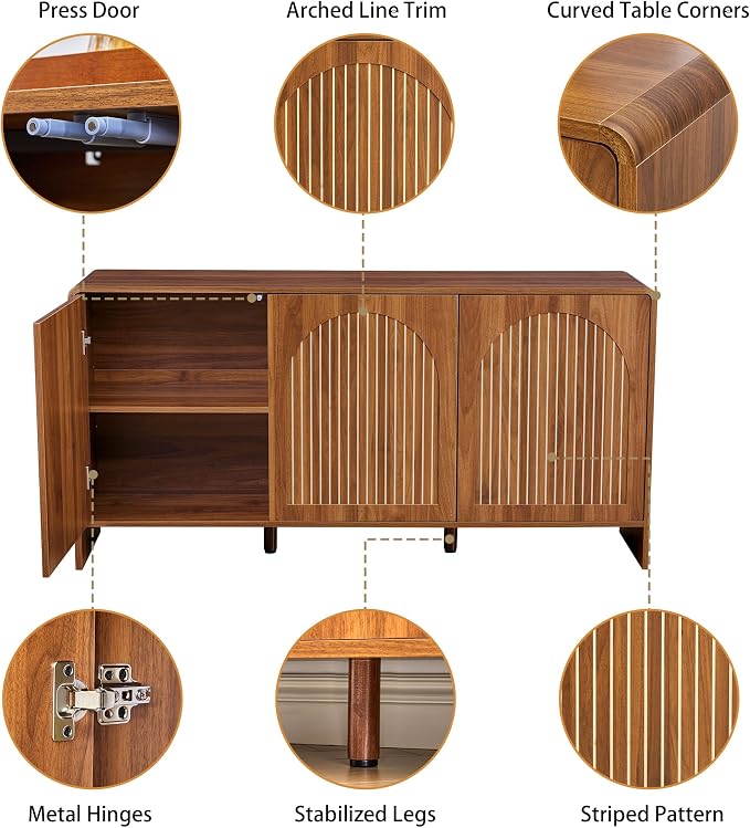 59" Sideboard Buffet Cabinet - Image 4