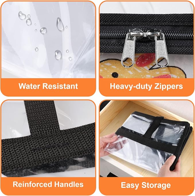Clear Clothes Storage Bags, 6 Pack Closet Organizers and Under Bed Storage - Image 5