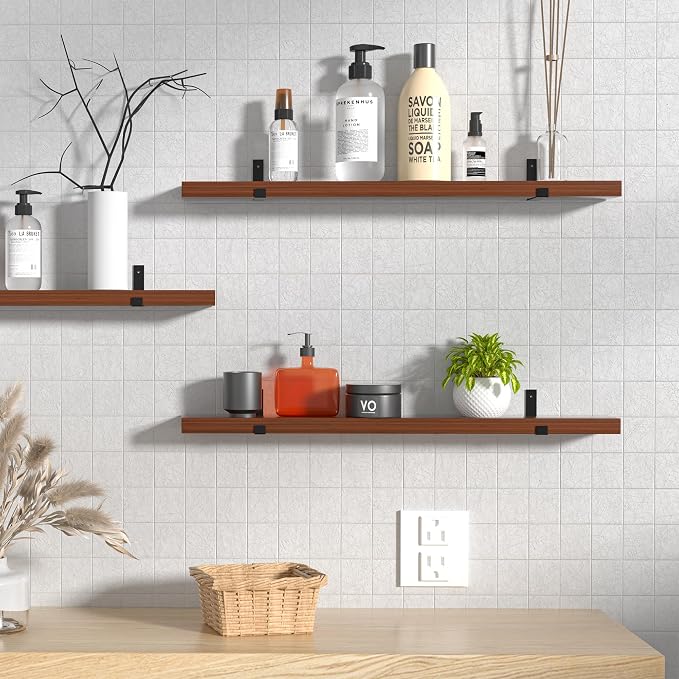 CONSDAN Floating Shelf for Wall Mounted Book Shelf Hanging Shelves Floating - Image 5
