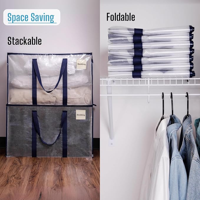 VENO 6 Pack Moving Bags and Large Christmas Storage Bins - Image 6