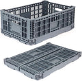 Collapsible Milk Crates for Storage, 52L Storage Crates, Heavy Duty Milk Crate by Shineyaplus