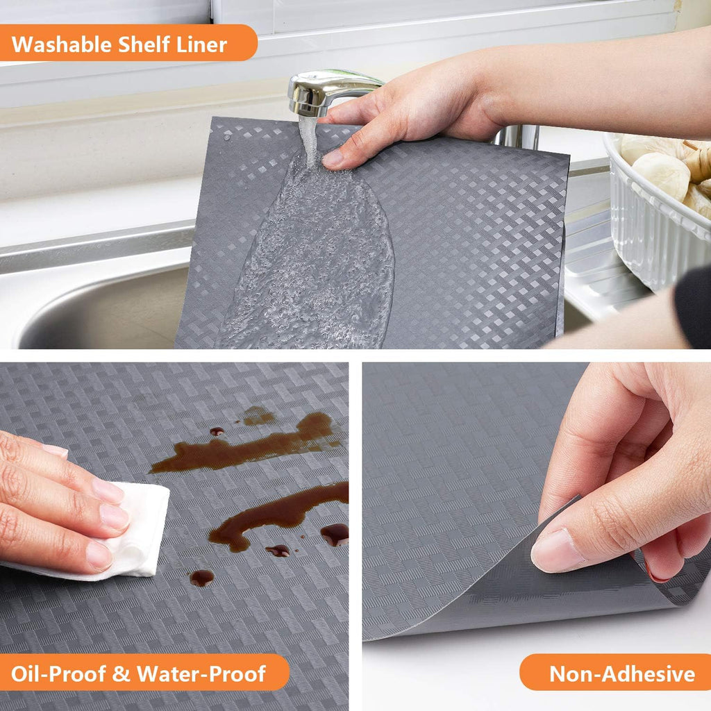 Shelf Liners for Kitchen Cabinets, Drawer Mats Non Adhensive 11.8"×