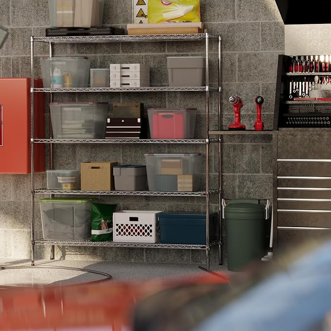 18" Deep x 60" Wide x 74" Height Wire Shelving Kit | 5-Tier | NSF Commercial - Image 2