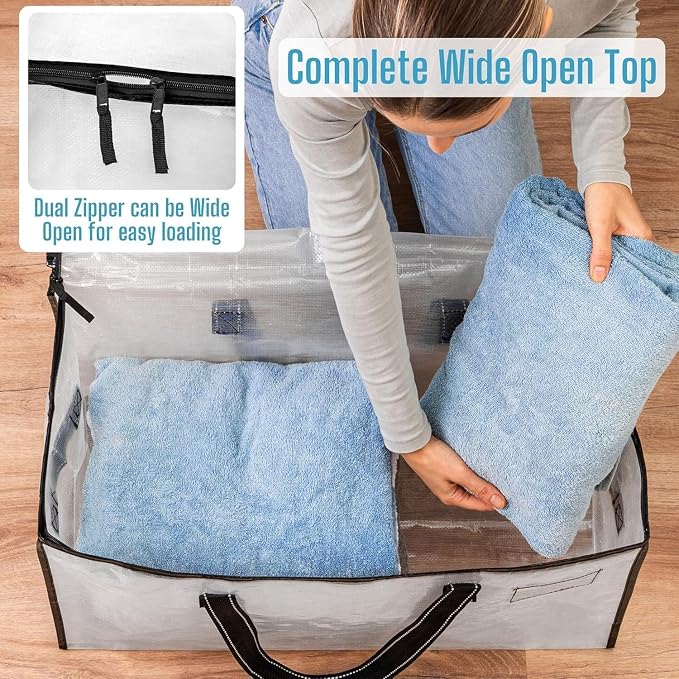 VENO 8 Pack Moving Bags, Comforter and Blanket Storage Bags - Image 2