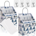 2pcs Small Wall Hanging Organizer Bag, Linen Fabric Door Hanging Storage Basket by KANRICHU
