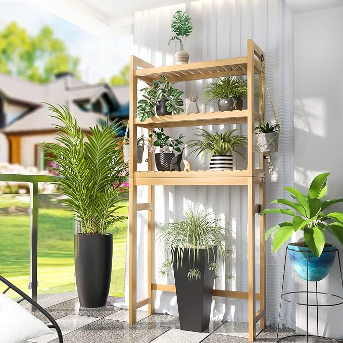 Homykic Over The Toilet Storage, 3-Tier Bamboo Bathroom Shelf - Image 9