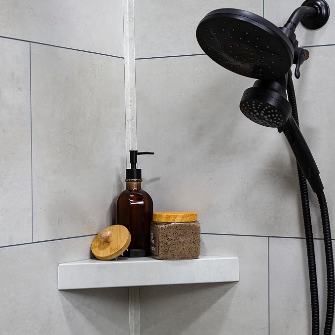 Palisade Vinyl Waterproof Corner Shower Shelf in Wintry Mix - Image 2