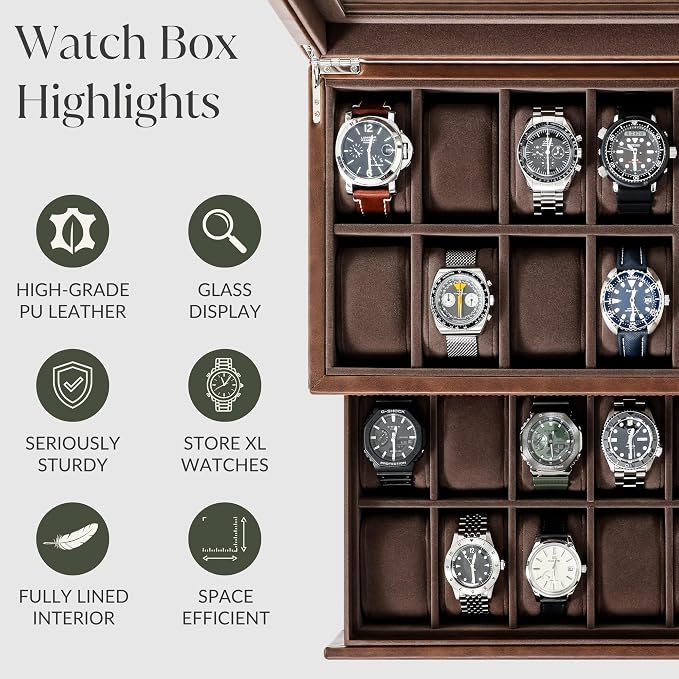 TAWBURY 24 Slot Watch Box for Men - Image 5
