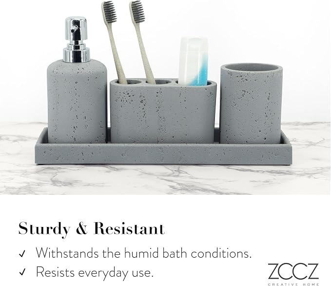 ZCCZ -Beige Bathroom Accessories Set 4 Pcs - Image 5