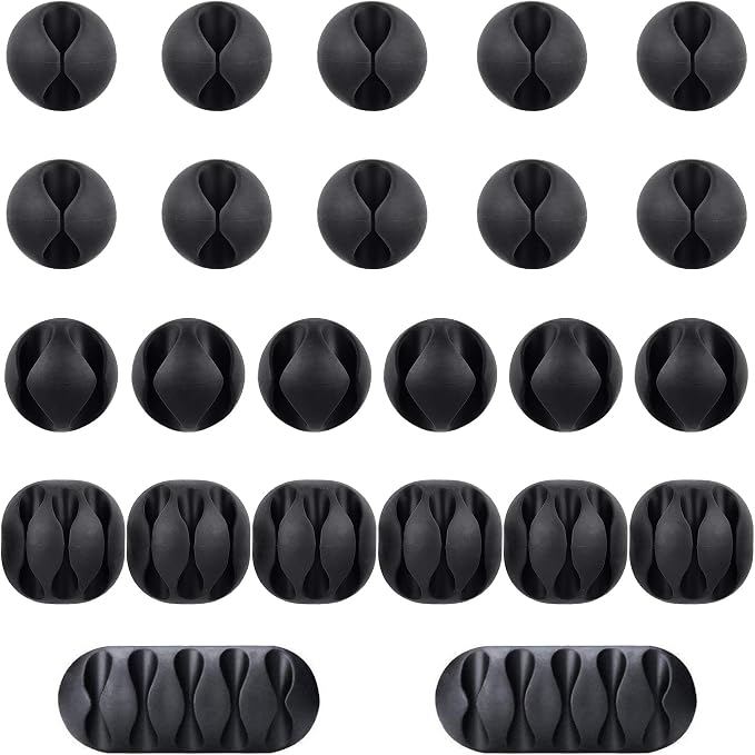 BEADNOVA Cable Clips Cord Organizer Cable Management Wire Cord Holder 24 Pcs by BEADNOVA