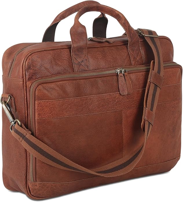 KomalC 16 Inch Leather briefcases Laptop Messenger Bags by KomalC
