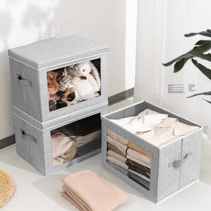 Stackable Storage Bins with Lids - Image 4