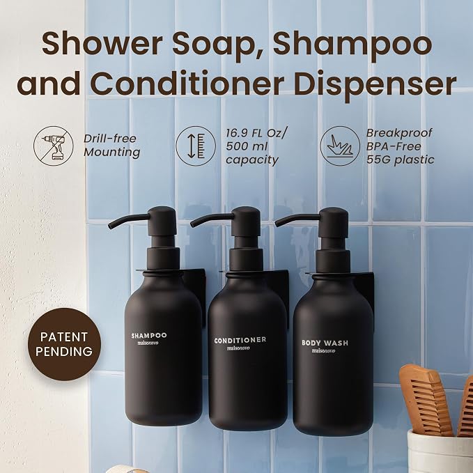 MaisoNovo Shampoo and Conditioner Dispenser - Image 2