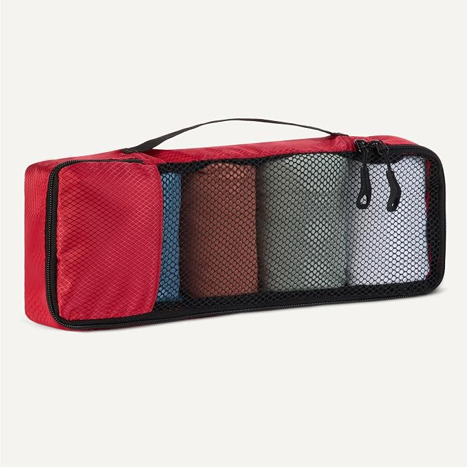 Amazon Essentials 4-Piece Packing Cubes Travel Accessories Set, Luggage - Image 4