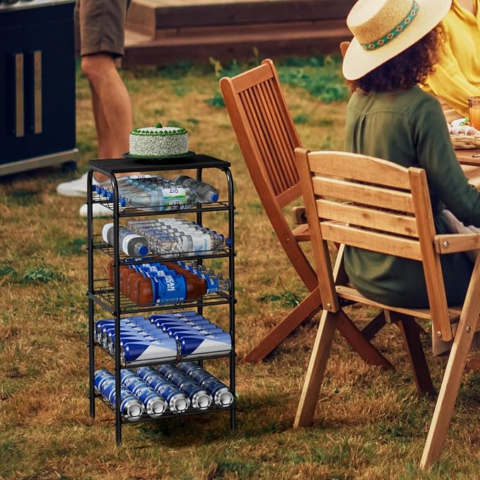 Vrisa 5 Tier Water Bottle Storage Rack Vertical Freestanding Bottled Water - Image 6