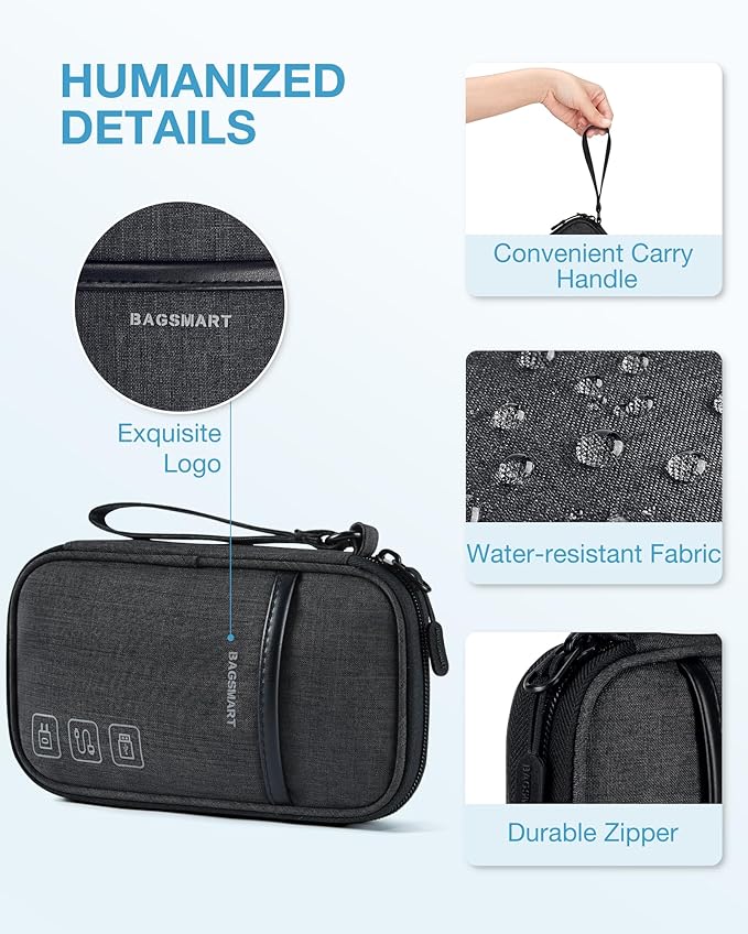 BAGSMART Cord Organizer Travel Cable Organizer Bag Tech Electronic Organizer - Image 6