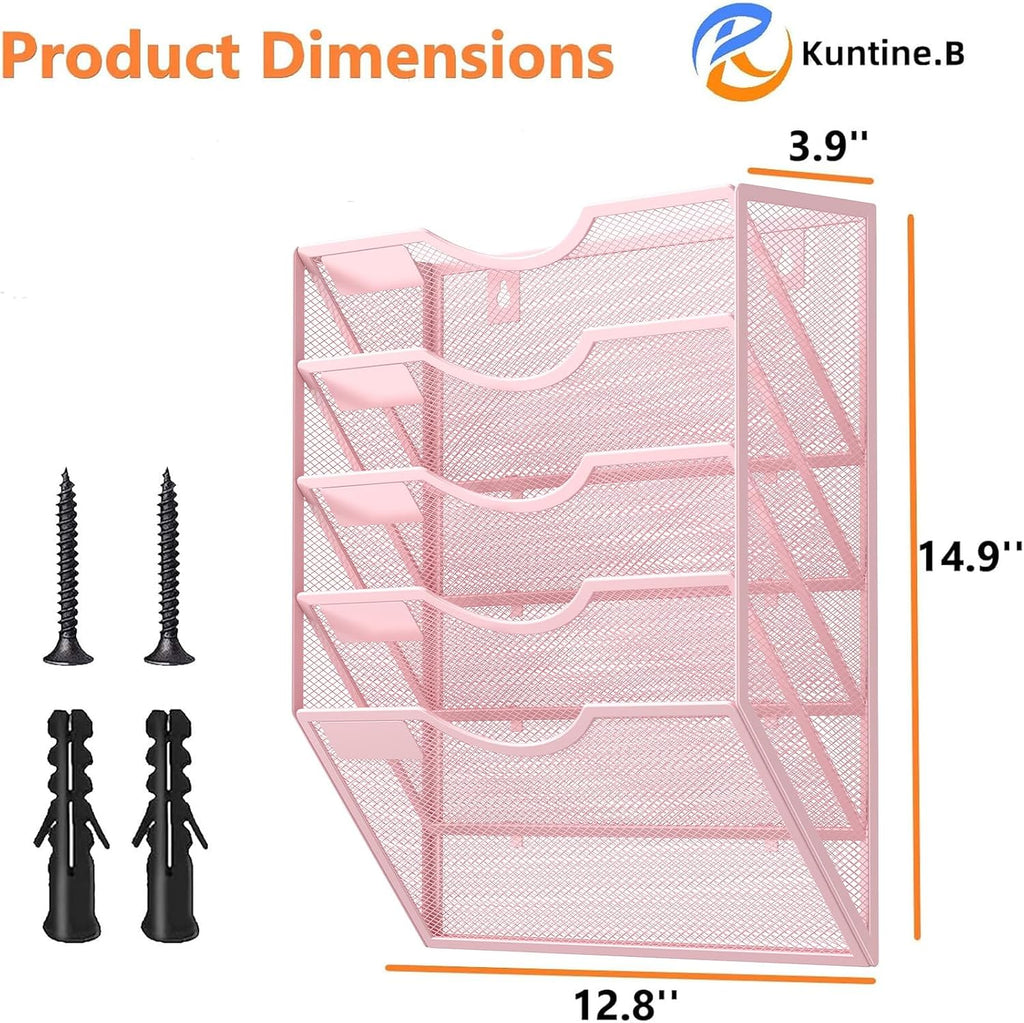 Kuntine.B Wall File Organizer Office Hanging Magazine Holder Wall File
