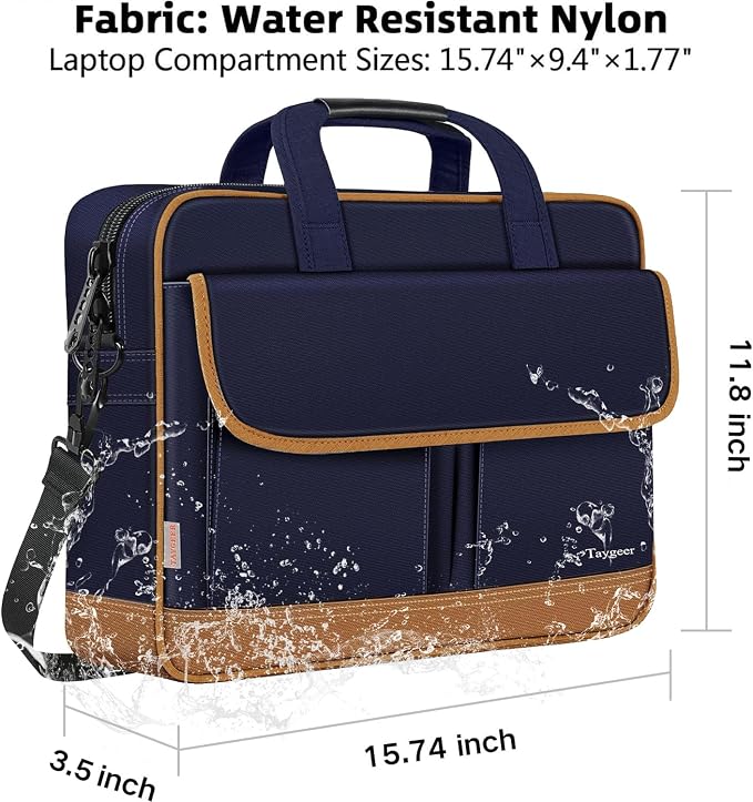 Taygeer Briefcases for Men, Water Resistant Laptop Bag 15.6 Inch for Business - Image 4