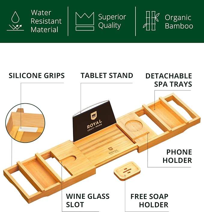 Non-Foldable Bathtub Tray Caddy - Image 3