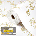 Shelf Liners for Kitchen Cabinets 12in x 10FT Non Adhesive Drawer Liner Gold by Oneoftheworld