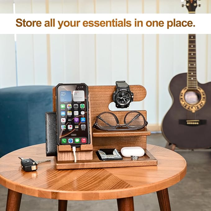 TESLYAR Wood Phone Docking Station - Image 2
