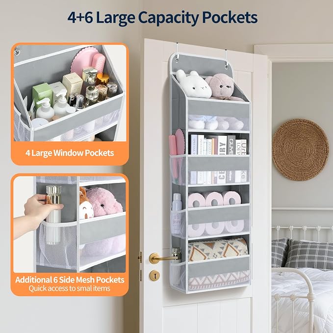 Yecaye Over The Door Organizer, Heavy Duty Hanging Organizers and Storage - Image 2