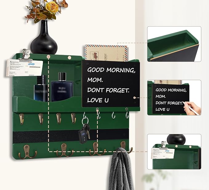 Key Holder for Wall Mount, Farmhouse Mail and Key Holder for Wall Hanger - Image 6