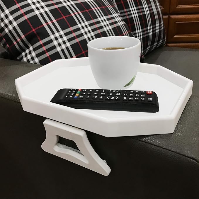 Side Tables Sofa Armrest Clip-On Table, Recliner Armchair Organizer Tray - Image 3