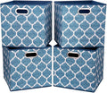 i BKGOO Cloth Storage Bins Set of 4 Thick Fabric Drawers Foldable Cubes Basket by iBKGOO