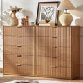 LEYAOYAO Fluted 5 Drawers Dresser by LEYAOYAO-Findtheshiningpointofyourideallife%EF%BC%81
